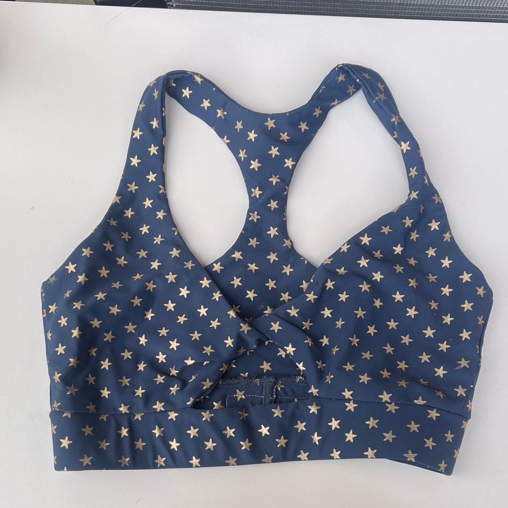 Cute Booty Lounge Blue Star Sports Bra